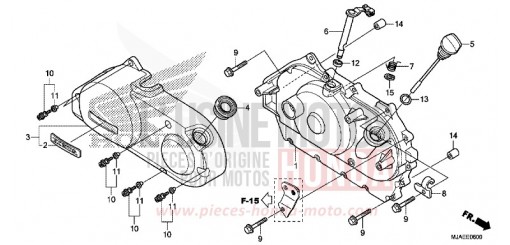 RIGHT CRANKCASE COVER (VT750CS/C2B/C2S/C) VT750C2BE de 2014